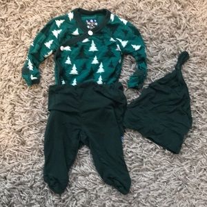 Kickee Pants Kimono Bodysuit, Hat and Pants